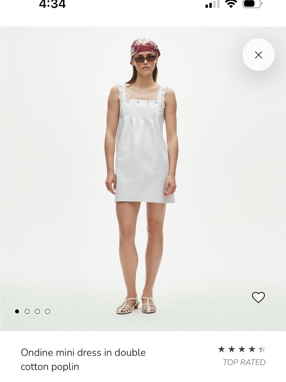 J. Crew White Embroidered Strap Mini Dress